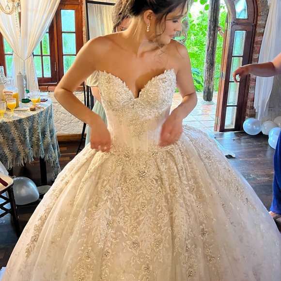 Designer Stephen Yearick ballgown wedding dress - Picture 4 of 4